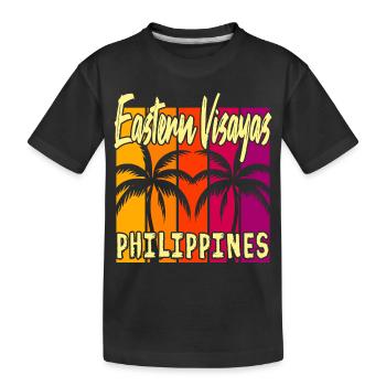 Coucher de soleil dans les Visayas orientales - T-shirt bio Premium Enfant - noir - Devant