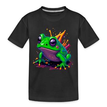 Belle grenouille - T-shirt bio Premium Enfant - noir - Devant