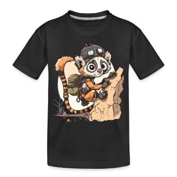 Ascension des lémuriens - T-shirt bio Premium Enfant - noir - Devant