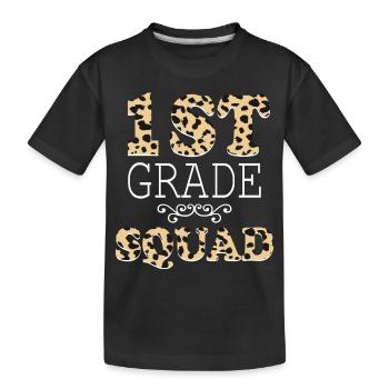 Leopard 1st Grade Teacher Gifts pour les enseignants - T-shirt bio Premium Enfant - noir - Devant