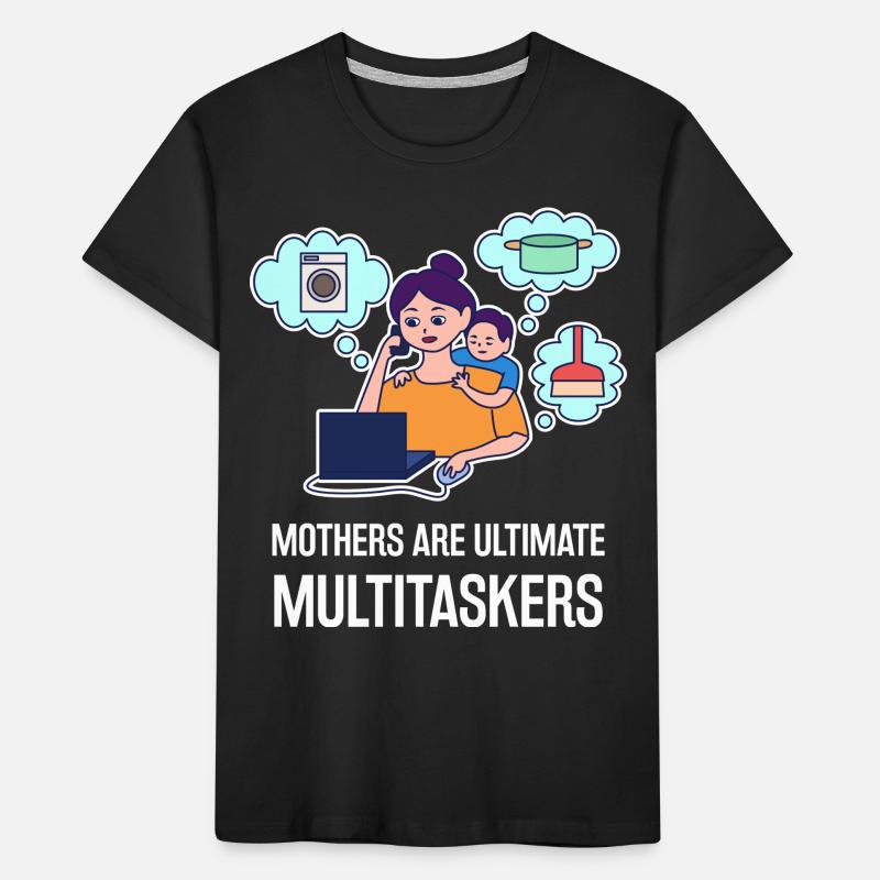 Multitasking-Design zum Muttertag Kinder Premium Bio T-Shirt