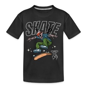 Skateboard - Kinder Premium Bio T-Shirt - Schwarz - Vorne