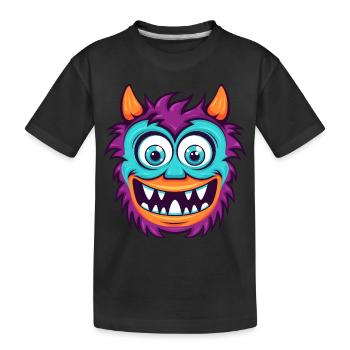 Cute Halloween Monster - Kids' Premium Organic T-Shirt - black - Front
