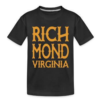 Richmond - Virginia - United States of America USA - Kids' Premium Organic T-Shirt - black - Front