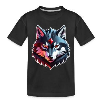 Wolf Tattoo - Kids' Premium Organic T-Shirt - black - Front