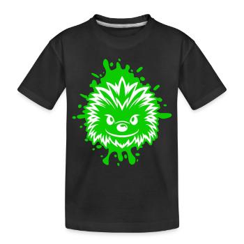 Hedgehog Comic - Kids' Premium Organic T-Shirt - black - Front
