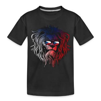 Czech Republic - Kids' Premium Organic T-Shirt - black - Front