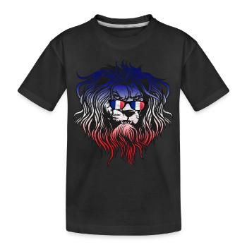 France - Kids' Premium Organic T-Shirt - black - Front