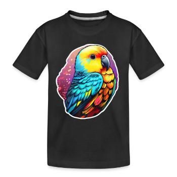 Parakeet Fantasy - Kids' Premium Organic T-Shirt - black - Front