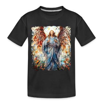 Jésus Bible Religion Chrétienne Croix Chrétienne Chrétienne - T-shirt bio Premium Enfant - noir - Devant