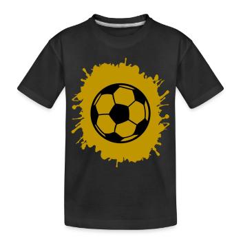 splatter fußball - Kinder Premium Bio T-Shirt - Schwarz - Vorne