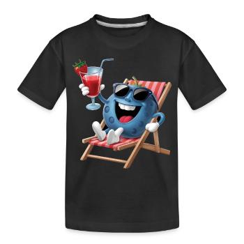 Blueberry - Kinder Premium Bio T-Shirt - Schwarz - Vorne