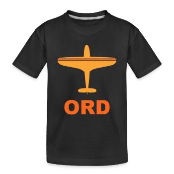 Flughafen Chicago - ORD - Illinois - USA - Kinder Premium Bio T-Shirt - Schwarz - Vorne