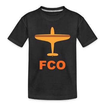 Flughafen - Rom - Roma - Spotter -Spotting - Kinder Premium Bio T-Shirt - Schwarz - Vorne