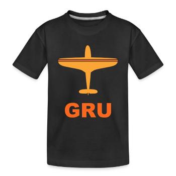 Aéroport de Sao Paulo - Brésil - Spotter - T-shirt bio Premium Enfant - noir - Devant