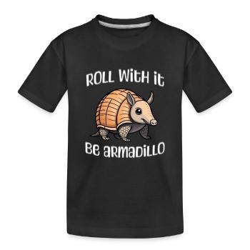 Roulez avec ce soit tatou - T-shirt bio Premium Enfant - noir - Devant
