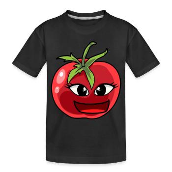 Tomate Tomaten Gemüse Hobbygärtner Koch - Kinder Premium Bio T-Shirt - Schwarz - Vorne