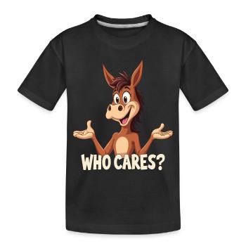 Who Cares - Kids' Premium Organic T-Shirt - black - Front