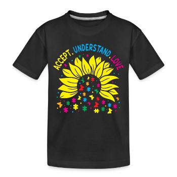 Autism Awareness - Kids' Premium Organic T-Shirt - black - Front