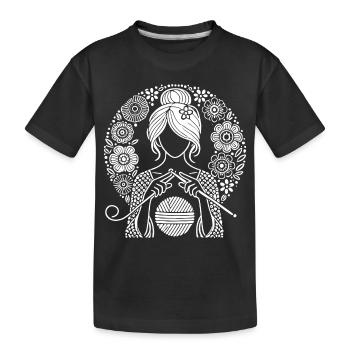 Crochet Design – Creative Art for Needlework Fans - Kids' Premium Organic T-Shirt - black - Front