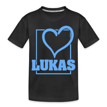 Lukas - Kids' Premium Organic T-Shirt - black - Front