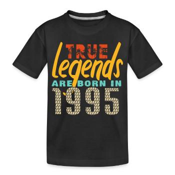 Die True Legends wurden 1995 geboren. Jahr 2025. - Kinder Premium Bio T-Shirt - Schwarz - Vorne