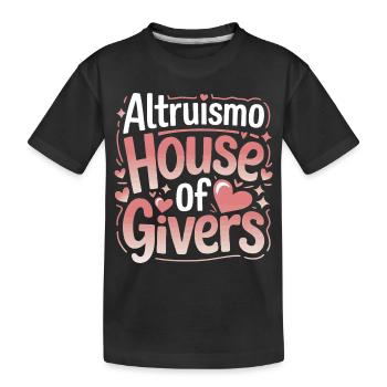 Altruisme Don désintéressé Donner d’école - T-shirt bio Premium Enfant - noir - Devant