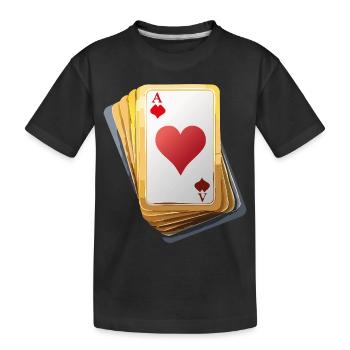 CARDS - Kinder Premium Bio T-Shirt - Schwarz - Vorne