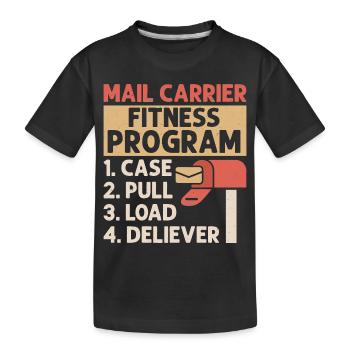 Mail Carrier Fitness Programm Postal Worker Mail - Kinder Premium Bio T-Shirt - Schwarz - Vorne