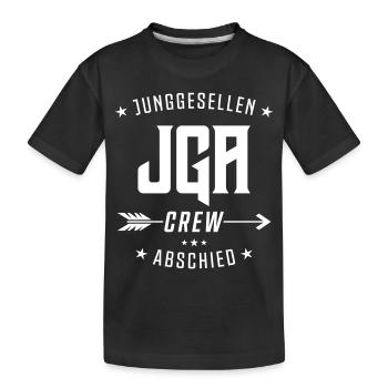 Enterrement de vie de garçon Crew Enterrement de vie de garçon - T-shirt bio Premium Enfant - noir - Devant