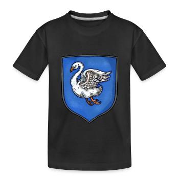 Armoiries cygne d’argent - T-shirt bio Premium Enfant - noir - Devant