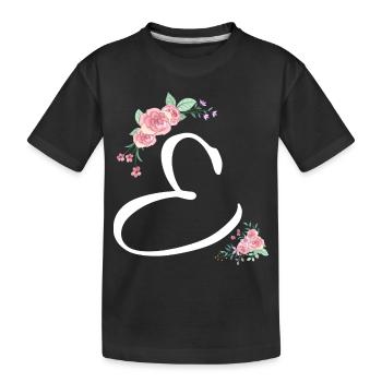 Brief und Blumen - Kinder Premium Bio T-Shirt - Schwarz - Vorne