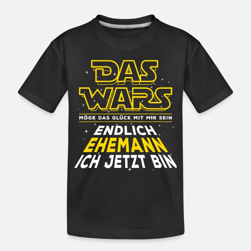 Das Wars - Endlich Ehemann ich jetzt bin. Hochzeit - Kinder Premium Bio T-Shirt - Schwarz