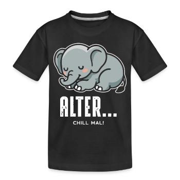Chill out - Kids' Premium Organic T-Shirt - black - Front