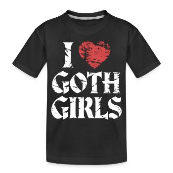 Love Goth Girls! Gothic Aesthetic Goth Mommy - Kids' Premium Organic T-Shirt - black - Front