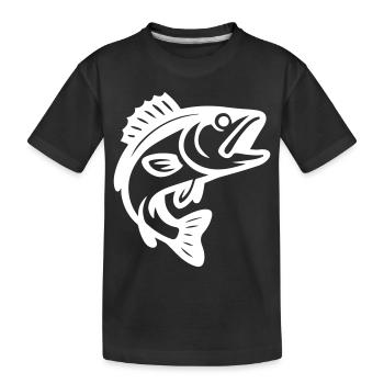 Silhouette de poisson - T-shirt bio Premium Enfant - noir - Devant