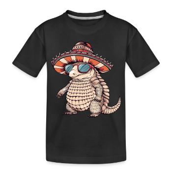 Armadillo Funny Sombrero - T-shirt bio Premium Enfant - noir - Devant