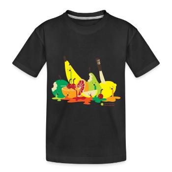 Ermordetes Obst - Kinder Premium Bio T-Shirt - Schwarz - Vorne