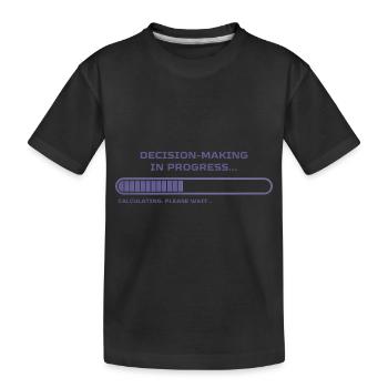 Witziges Ladebalken Design für Unentschlossene - Kinder Premium Bio T-Shirt - Schwarz - Vorne