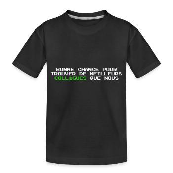 Man Humor Co-worker Departure Gift - Kids' Premium Organic T-Shirt - black - Front