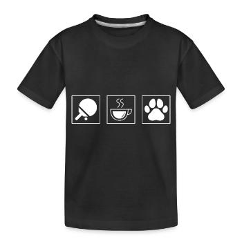 Table tennis - Kids' Premium Organic T-Shirt - black - Front