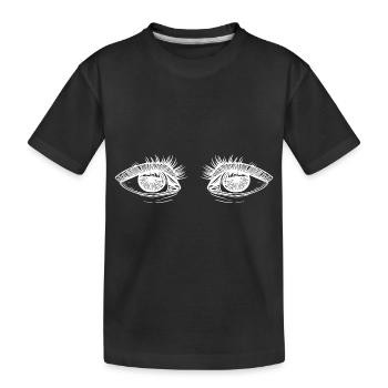 Yeux mignons avec des cils - T-shirt bio Premium Enfant - noir - Devant
