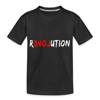 Révolution de l’amour - T-shirt bio Premium Enfant - noir - Devant