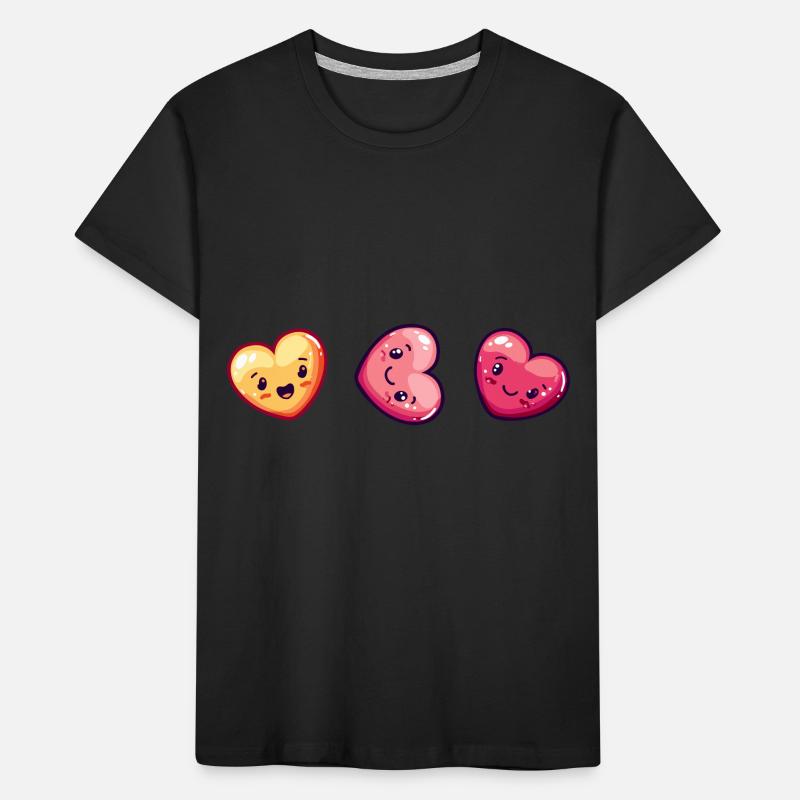 Coeurs Amour Coloré T-shirt bio Premium Enfant