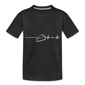 cheesecake cake delicious tasty - Kids' Premium Organic T-Shirt - black - Front