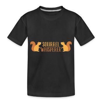 Eichhörnchen - Kinder Premium Bio T-Shirt - Schwarz - Vorne
