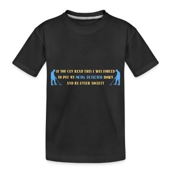 Chasseur de trésors Chasse au trésor Détecteur de métaux - T-shirt bio Premium Enfant - noir - Devant
