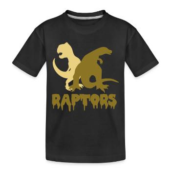 Dinosaurier - Kinder Premium Bio T-Shirt - Schwarz - Vorne
