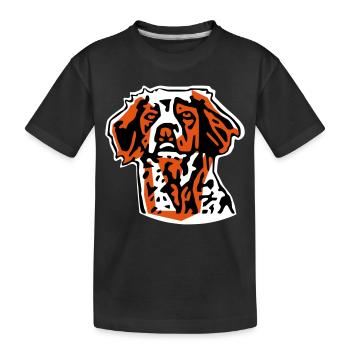 Brittany Spaniel - Kids' Premium Organic T-Shirt - black - Front