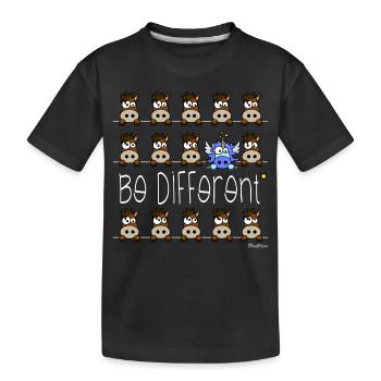 Licorne Bleu - Be Different, WT - T-shirt bio Premium Enfant - noir - Devant
